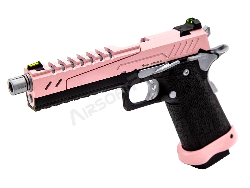 Airsoftová pistole Hi-Capa 5.1S, GBB - růžový závěr [Vorsk]