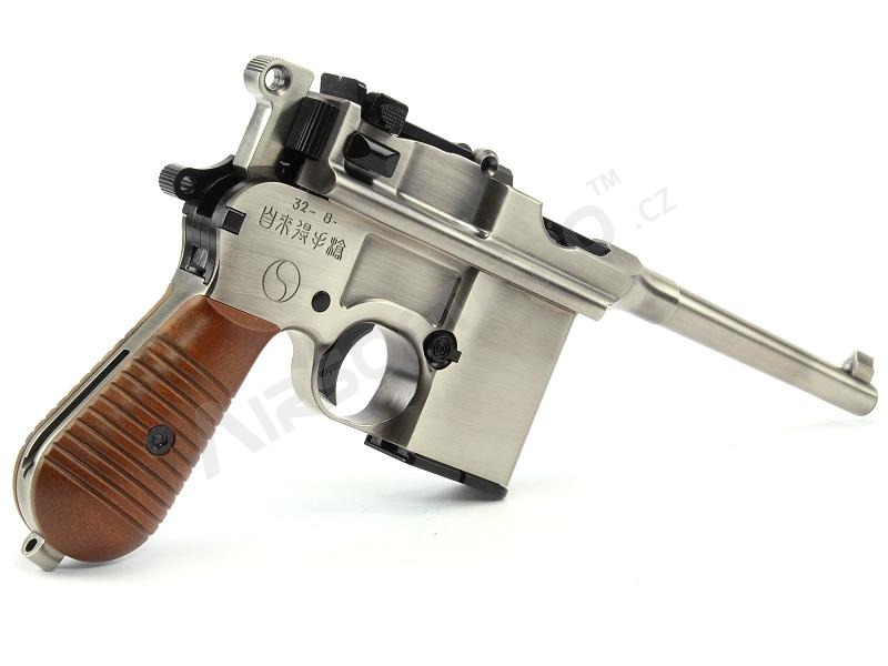 Airsoftová pistole WE 712, celokov, blowback, full auto, stříbrná [WE]