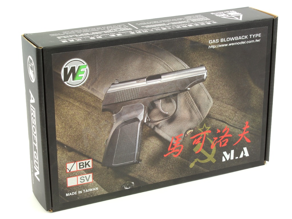 Airsoftová pistole Makarov MA 654K + tlumič s hlavní - celokov, blowback [WE]