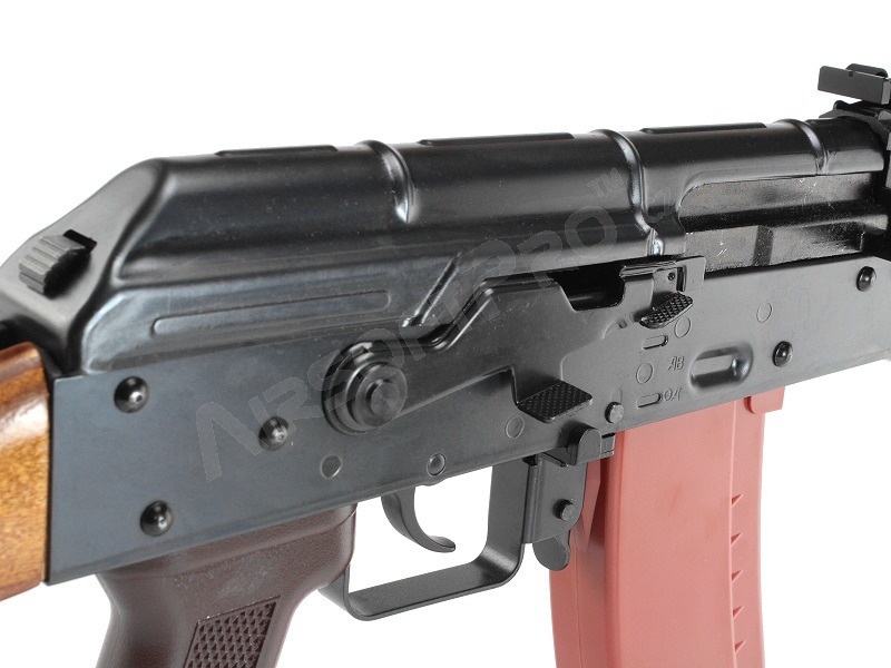 Airsoftová zbraň AK 74 GBB - celokov, blowback - pravé dřevo [WE]