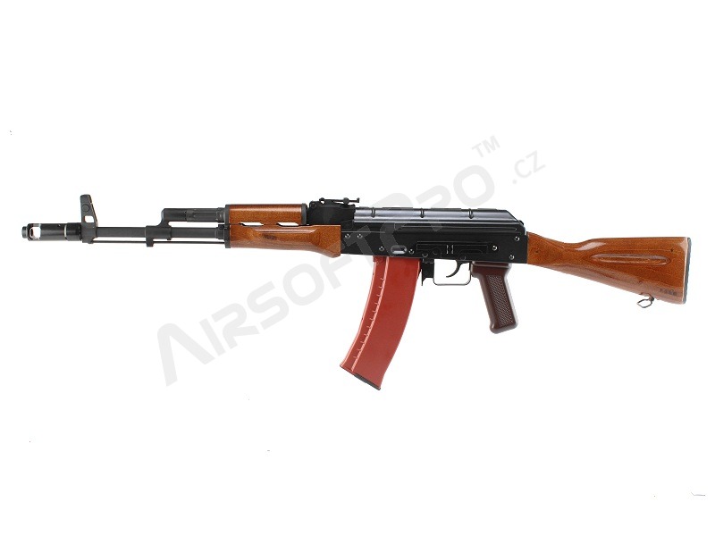 Airsoftová zbraň AK 74 GBB - celokov, blowback - pravé dřevo [WE]