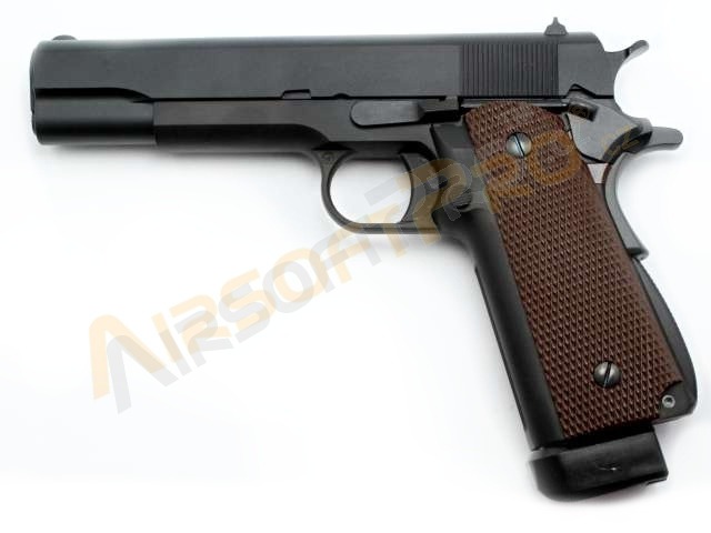 Airsoftová pistole M1911 A1 - CO2, blowback, celokov, dvouřadý zásobnik [WE]