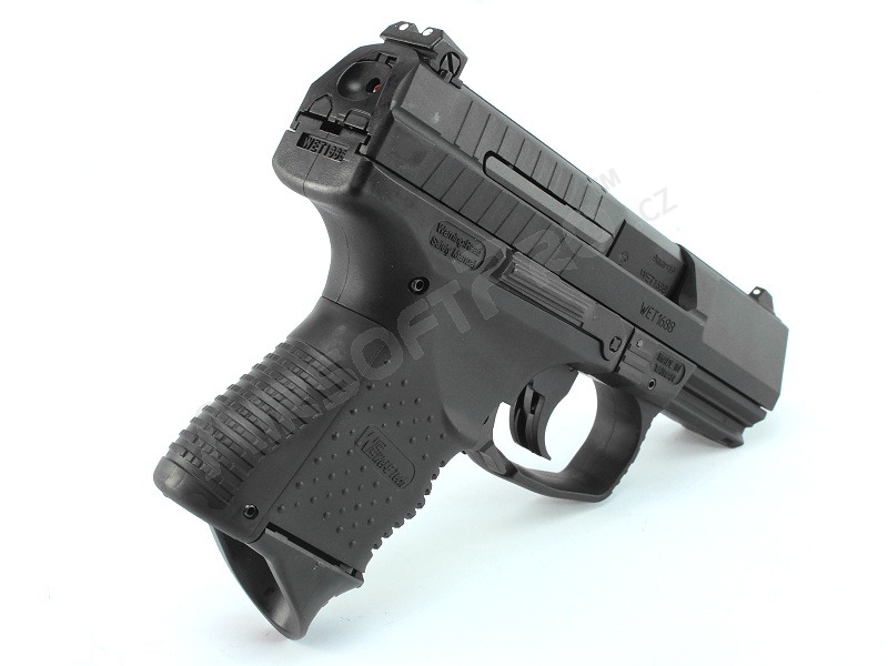 Airsoftová pistole  E99C - celokov, blowback, plyn - černá [WE]