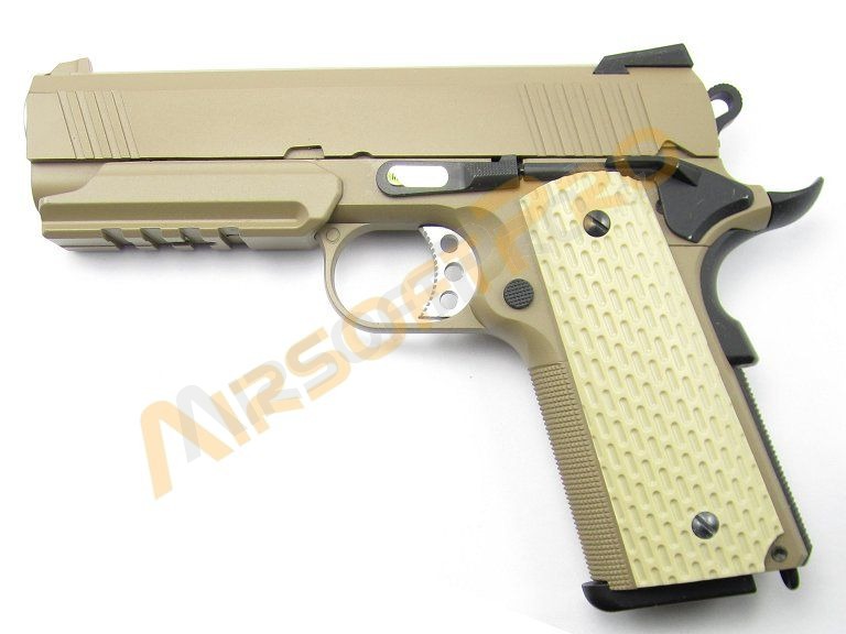 Pistola de airsoft Desert Warrior 4.3 OPS, fullmetal, blowback [WE]