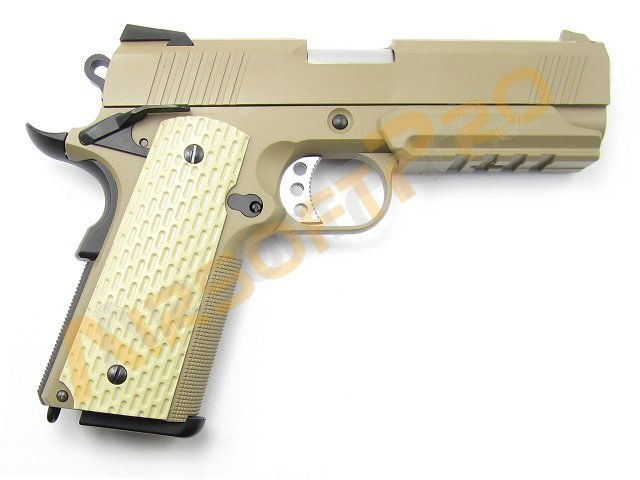 Pistola de airsoft Desert Warrior 4.3 OPS, fullmetal, blowback [WE]