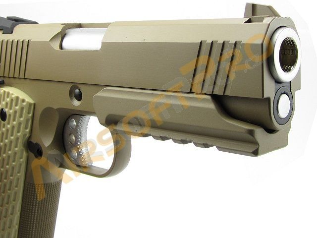 Pistola de airsoft Desert Warrior 4.3 OPS, fullmetal, blowback [WE]