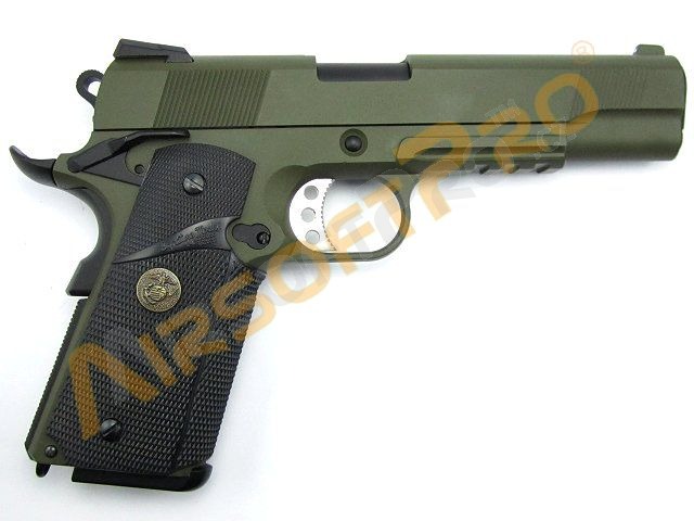 Airsoft pistol M.E.U. SOC RAIL- OD, fullmetal, blowback [WE]