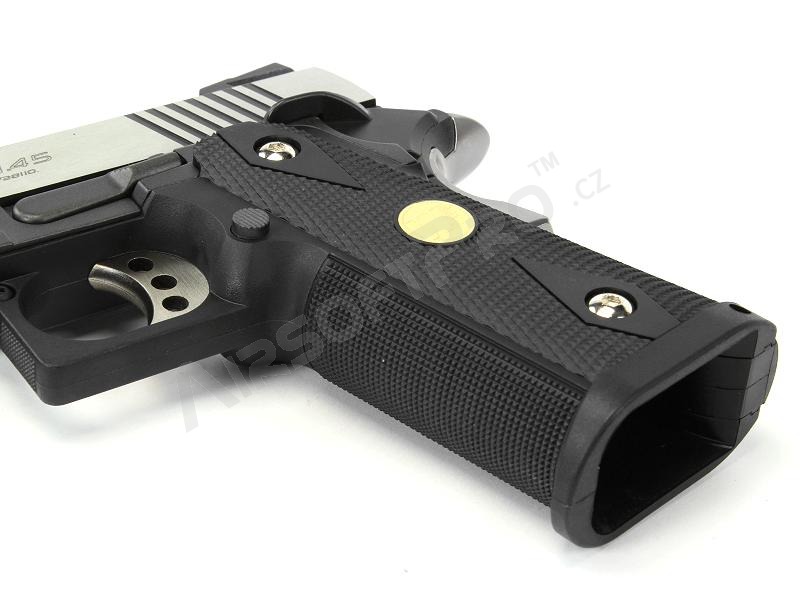 Airsoftová pistole Hi-Capa 4.3 OPS Special Edition - GBB, celokov, stříbrná [WE]