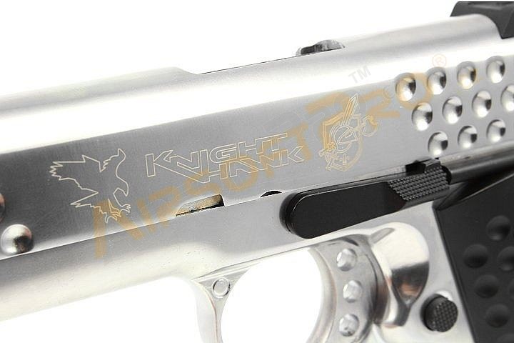 Airsoftová pistole KAC 1911 Knight Hawk Silver- celokov, blowback [WE]