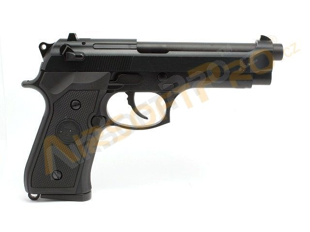 Airsoftová pistole M92, černá, celokov, blowback [WE]