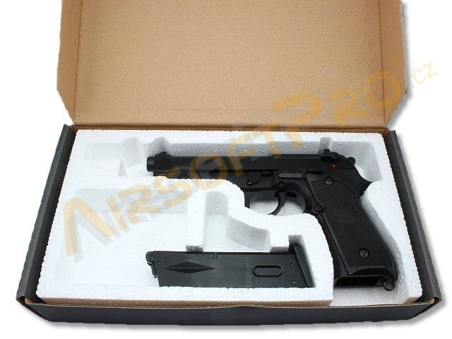 Airsoftová pistole M92, černá, celokov, blowback [WE]
