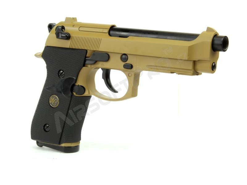 Airsoftová pistole M9 A1, písková, celokov, blowback [WE]