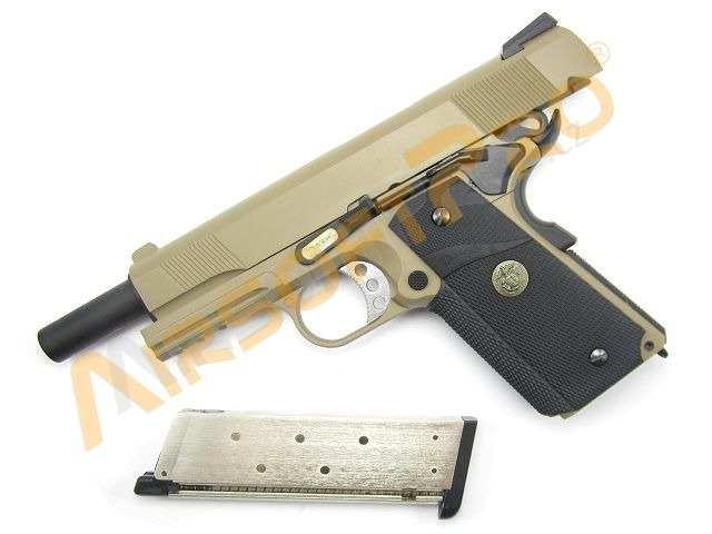 Airsoft pistol M.E.U. SOC RAIL- TAN, fullmetal, blowback [WE]