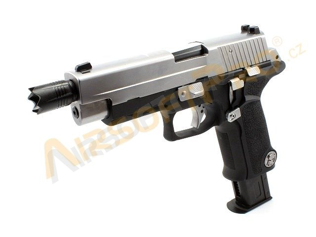 Airsoftová pistole P-VIRUS F226 , celokov, blowback, LED BOX [WE]