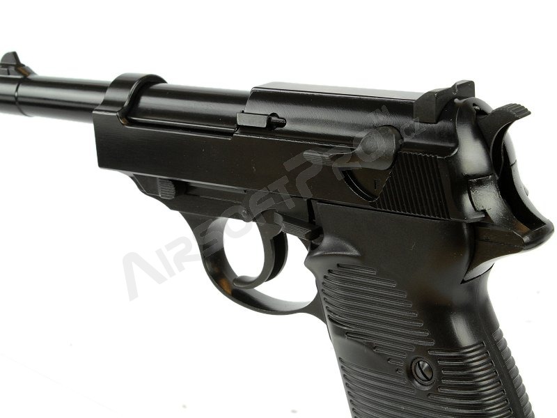 Airsoftová pistole P38 - plyn, celokov, blowback - černá [WE]