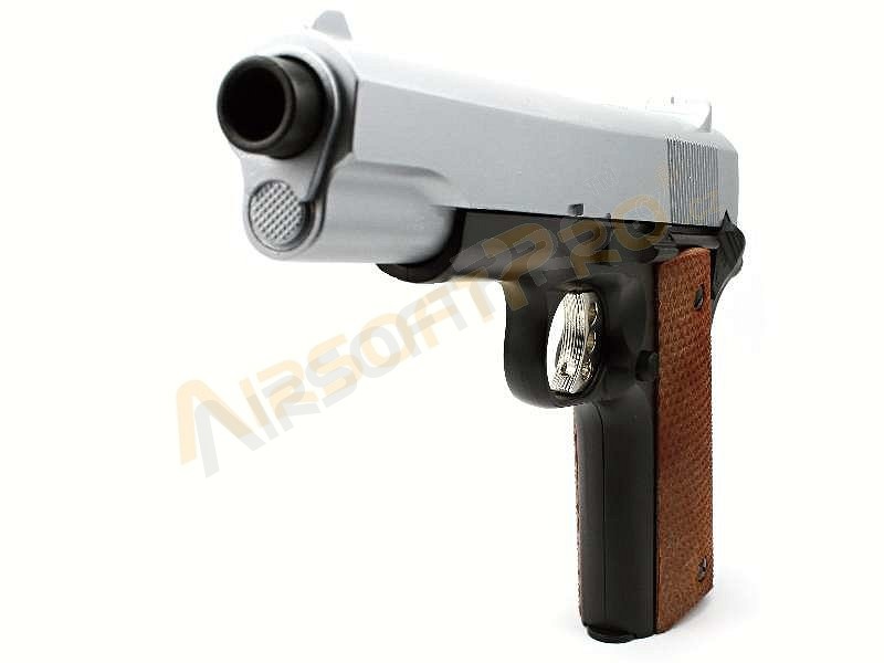 Airsoft pistole 1911 (P361M) celokov, stříbrný závěr - manuál [Well]