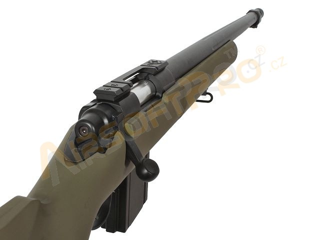 Airsoft sniper M24, MB4405D + puškohled a dvojnožka - olivová [Well]