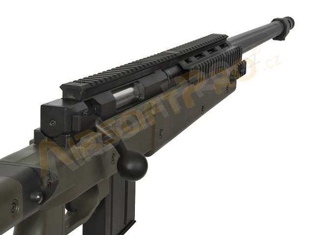 Airsoft sniper MB4407D + puškohled a dvojnožka - olivová [Well]