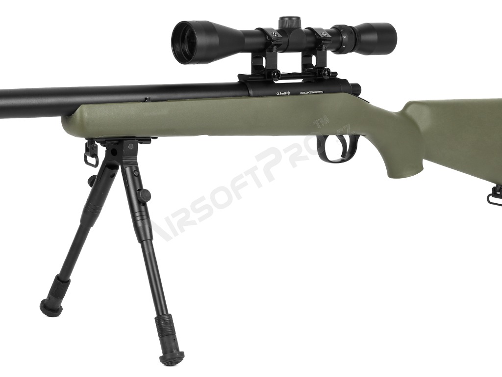 VSR-10 : Lunette de visée et bipied MB03D pour sniper airsoft, olive 