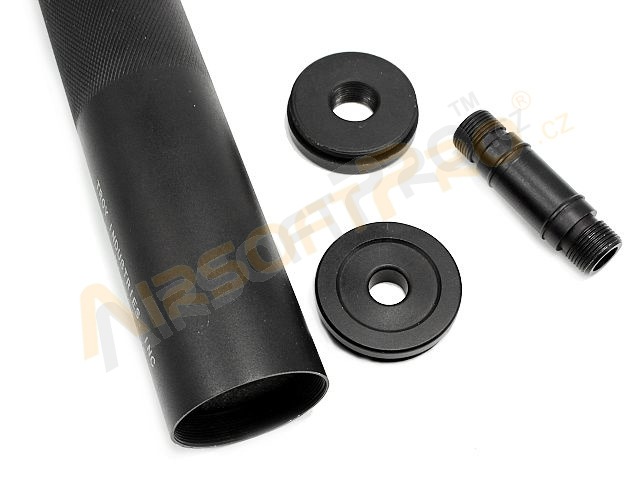 Silenciador metálico 185 x 38mm - negro [Well]