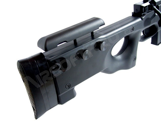Airsoft sniper L96 AWS MB4401D + puškohled a dvojnožka - černá [Well]