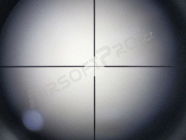 Airsoft sniper L96 AWS MB4402D + puškohled a dvojnožka - černá [Well]