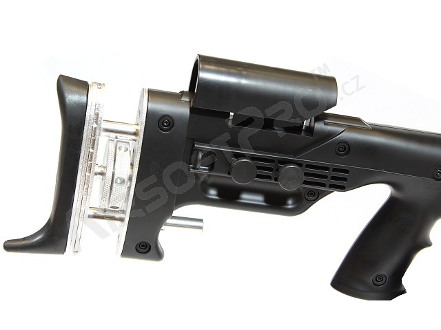 Airsoft sniper MB12D + puškohled + dvojnožka - černá [Well]