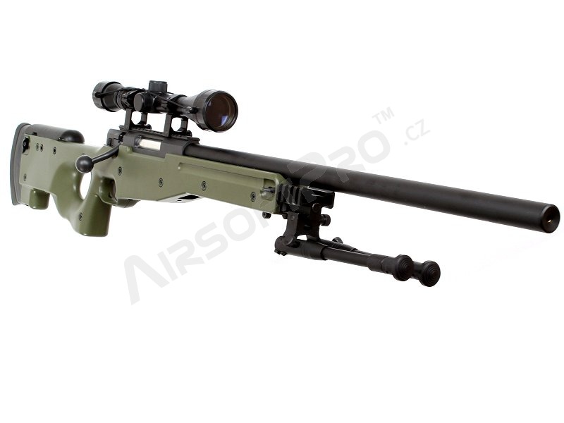 Airsoft sniper L96 (MB01C UPGRADE) + puškohled +dvojnožka - OD [Well]