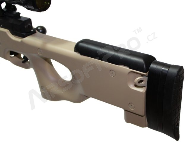 Airsoft sniper L96 (MB01C) + puškohled +dvojnožka - TAN [Well]