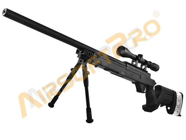 Airsoft sniper MB05D (UPGRADE verze) + puškohled + dvojnožka [Well]