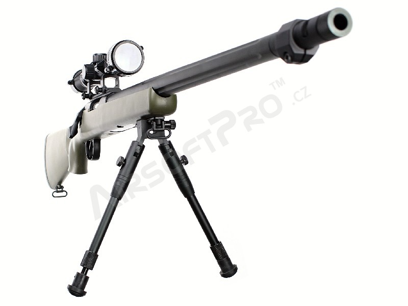 Airsoft sniper VSR-10 (MB07D) + puškohled + dvojnožka - OD [Well]