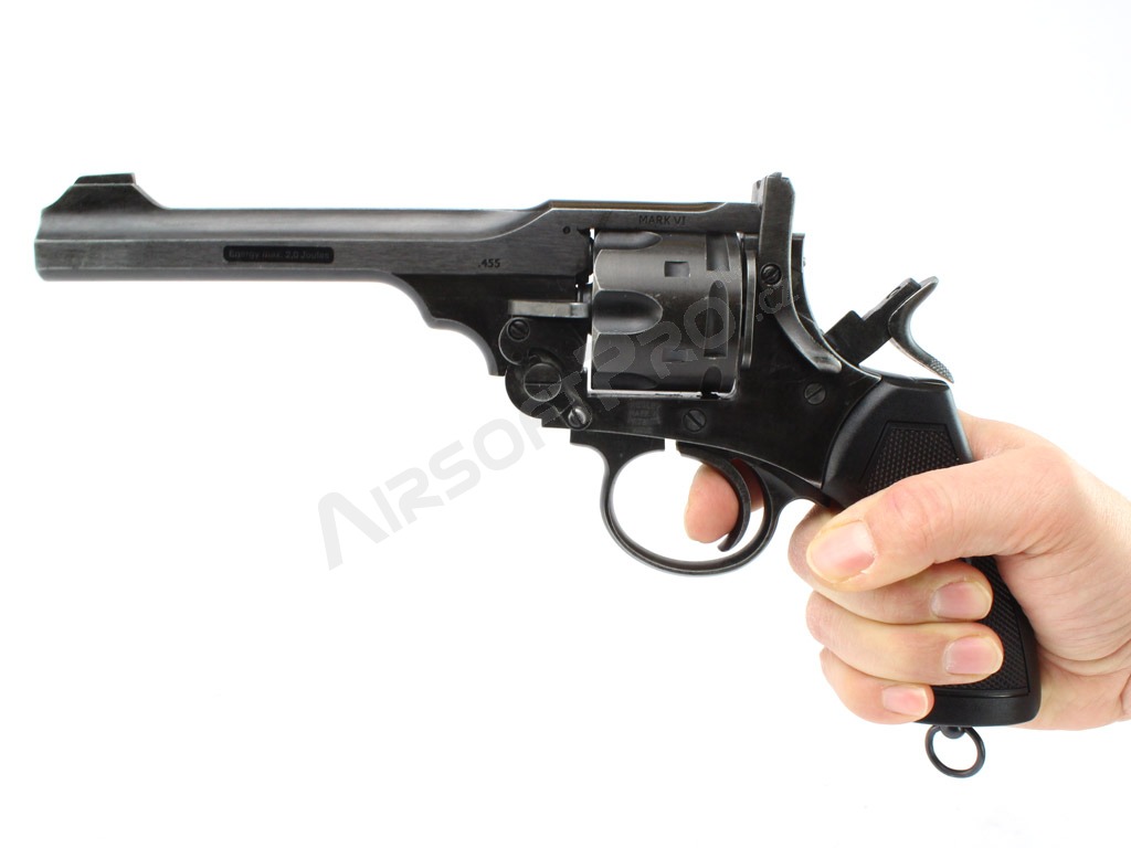 Airsoftový revolver 792W Webley Mk.VI .455 CO2 - černý s patinou [WG]